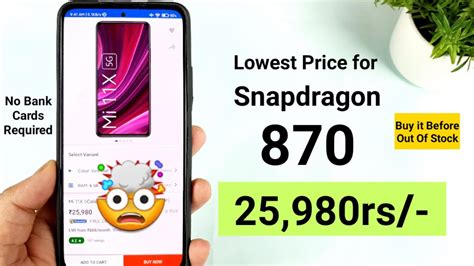 Mi 11x For 25980rs Lowest Price Snapdragon 870 Without Bank Offers