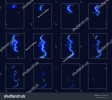 Cartoon lightning sprite animation effect, - Royalty Free Stock Vector ...