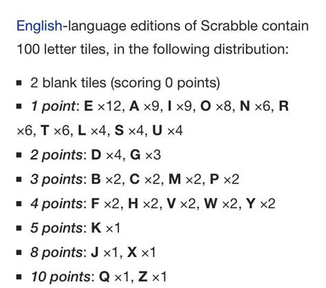 Scrabble letter distribution and points | Scrabble letters, Lettering ...