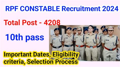 RPF Recruitment 2024 Railway Police Constable Online Form