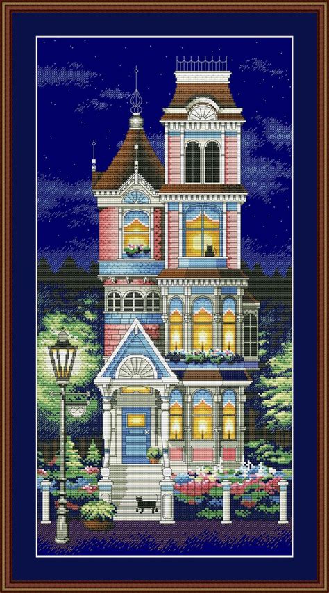 Victorian Charm Counted Cross Stitch Pattern Victorian Home House