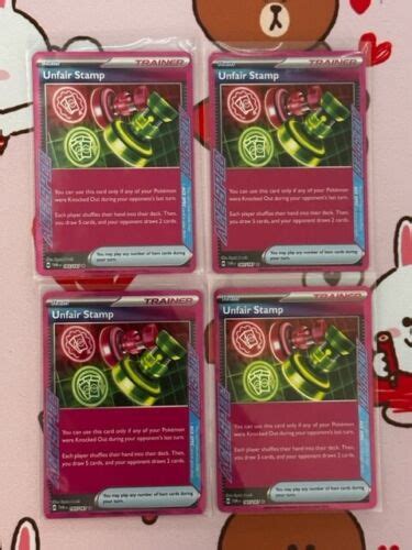 Pokemon Card Unfair Stamp Ace Spec Holo Twilight Masquerade 165 167 NM