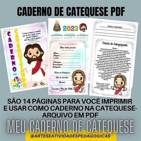 Arquivo Caderno Catequese Produtos Personalizados No Elo