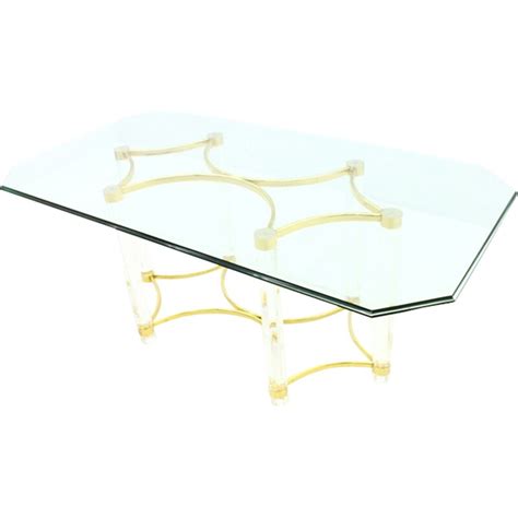 Table Repas Vintage En Plexiglas Et Verre