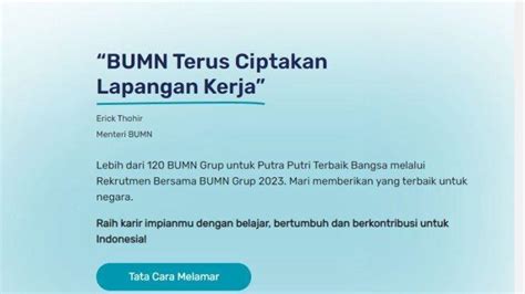 Pendaftaran Rekrutmen Bersama Bumn Ditutup Malam Ini Simak