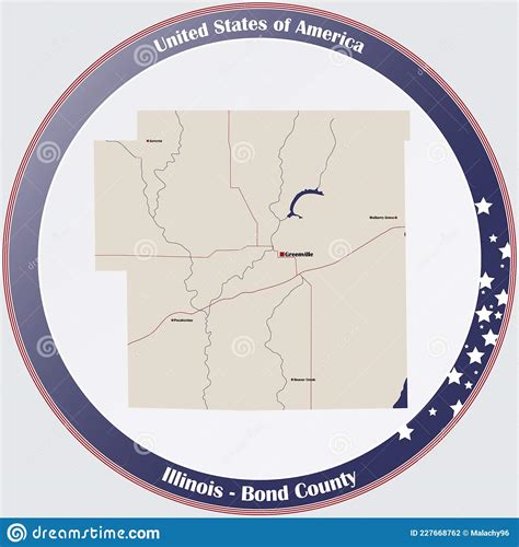 Mapa Do Condado De Bond Em Illinois Ilustra O Do Vetor Ilustra O De