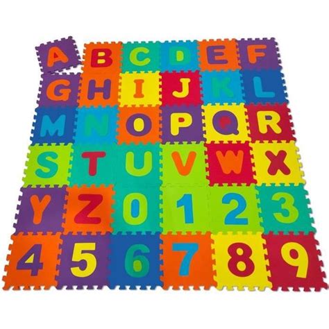 Pi Ces Puzzle Tapis En Mousse B B Dalles Eva M Alphabet Et