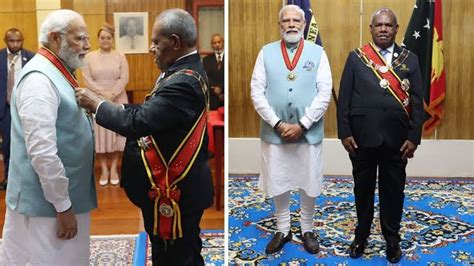 Papua New Guinea Fiji Confer Their Highest Civilian Award To Pm Modi