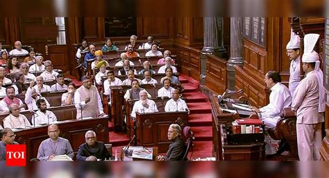 Rajya Sabha Adjourned Till Noon As Opposition Members Protest India