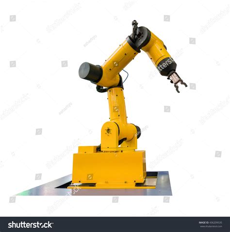 Industrial Robotic Arm Isolated On White Stock Photo 436209535 ...