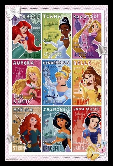 Disney Princess - Grid 2014 Laminated & Framed Poster Print (24 x 36 ...