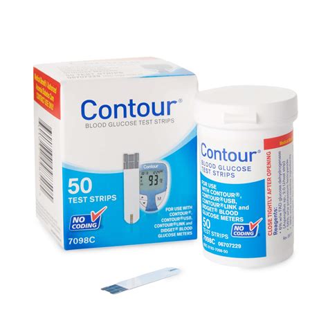 Contour Blood Glucose Test Strips Pack Of 50 Riteway Medical