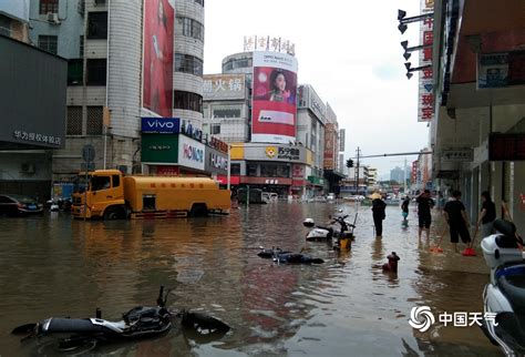 广西多地风大雨急 导致城市内涝大树倒伏 天气图集 中国天气网