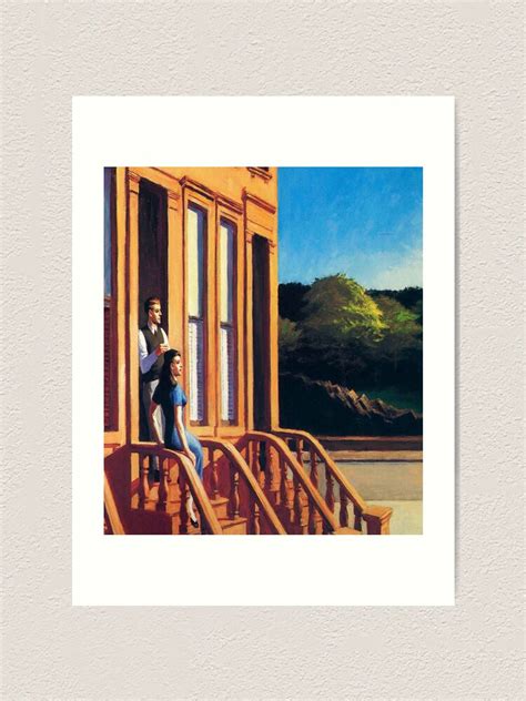 Sunlight On Brownstones Edward Hopper Art Print For Sale By Lexbauer