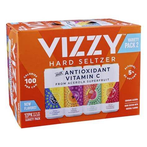 Vizzy Seltzer Variety Pack 2 12pk 12 Oz Cans Applejack