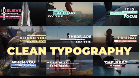 Clean Typography - After Effects Templates | Motion Array