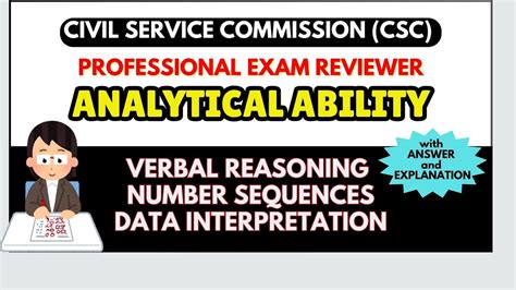 Csc Prof Reviewer Analytical Ability Verbal Reasoning Number Sequences Data Interpretation