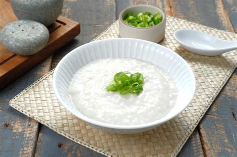 Comida China Gachas De Arroz O Congee Delicioso Desayuno Tradicional