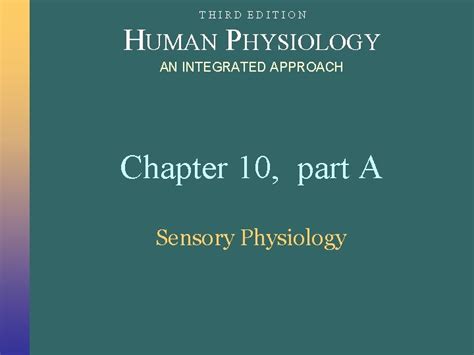 Third Edition Human Physiology An Integrated Approach Chapter