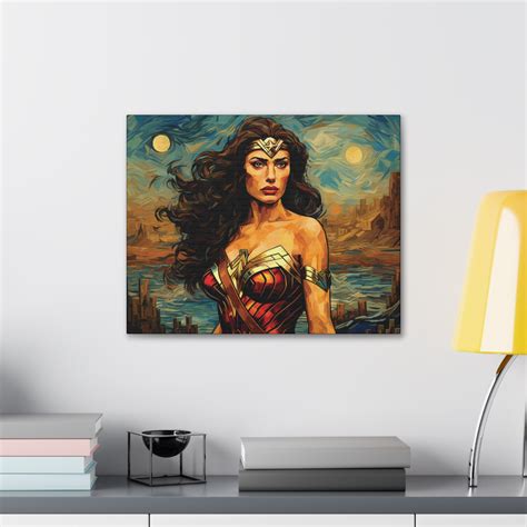 Wonder Woman-inspired Canvas Superhero Wall Decor Comic Book Wall Art ...