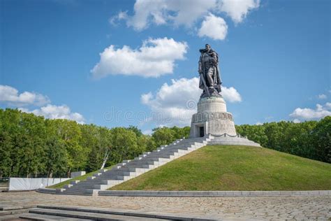 Soviet War Memorial Soldier Statue At Treptower Park Berlin Germany