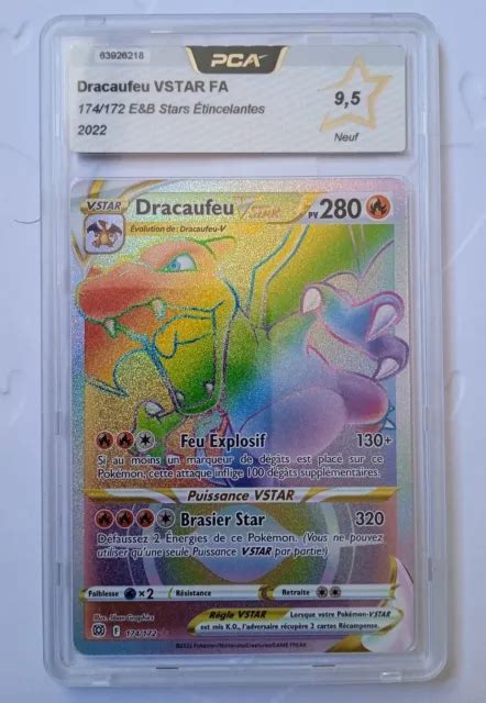 CARTE POKÉMON DRACAUFEU Vstar Secrète 174 172 PCA 9 5 Fr EUR 140 00