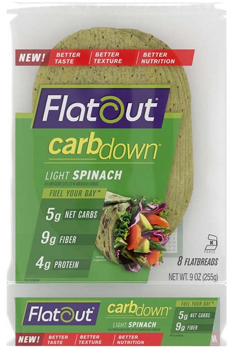 Flatout Carbdown Olive Oil Sea Salt Flatbread Flatout