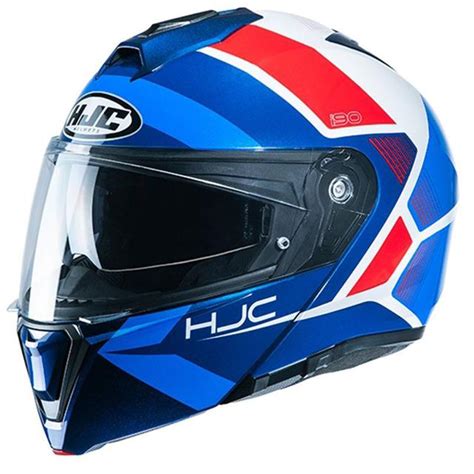 Casque I90 HOLLEN MC21 HJC Bleu Blanc Rouge MAXXESS FR Casque Modulable