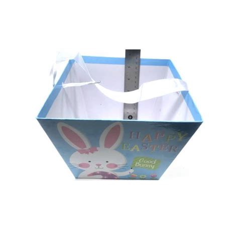 Square Cardboard Easter Basket W Ribbon Handle Cappel S