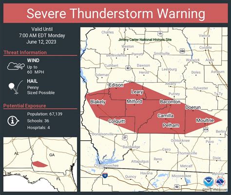 Nws Tallahassee On Twitter Severe Thunderstorm Warning Including