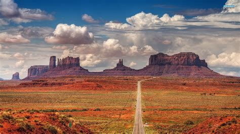 Wallpaper Id Monuments Monument Straight Road Desert