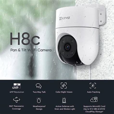 Hikvision Ezviz Mp Ip Wifi Dome Camera H C With Night Colour Way