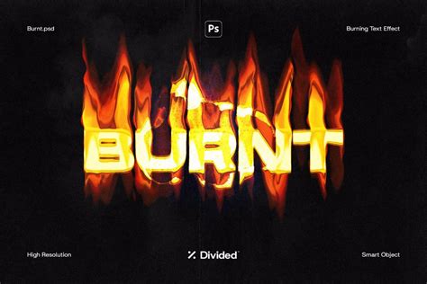 Burnt Flaming Text Effect Premium And Free Psd Mockup Store