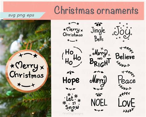 Christmas Ornaments SVG Christmas Svg Christmas Decorations - Etsy