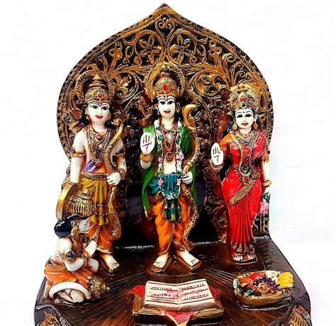 Buy Krishnagallery Antique Marble Ram Darbar Statue God Ram Laxman Sita