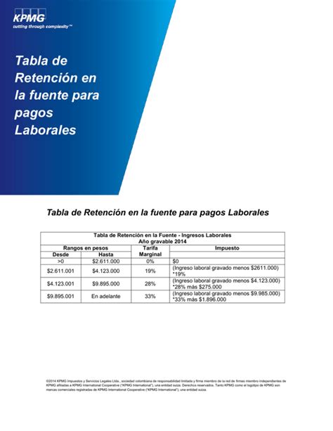 Tabla De Retencion En La Fuente Salarios En Farand Kassandra