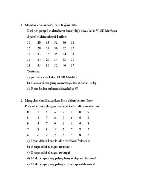 Contoh Soal Pengumpulan Data Pdf