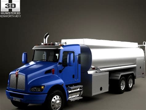 3d Model Of Kenworth T370 Tanker Truck 3 Axle 2009