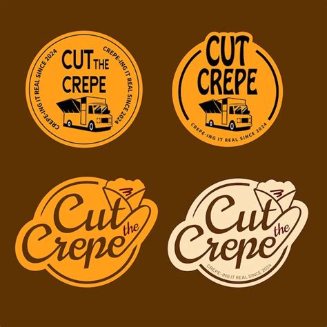 Premium Vector | Cut the crepe logo design template