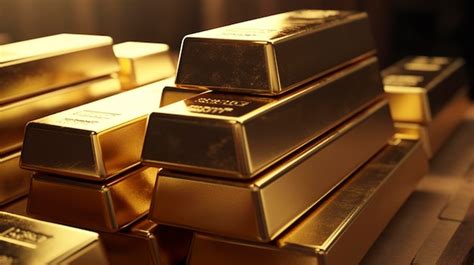 Premium Ai Image Gold Bullion Bars In Safe Deposit