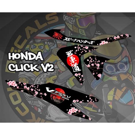 Honda Click V Strip Decals Bikcol Decals Shopee Philippines