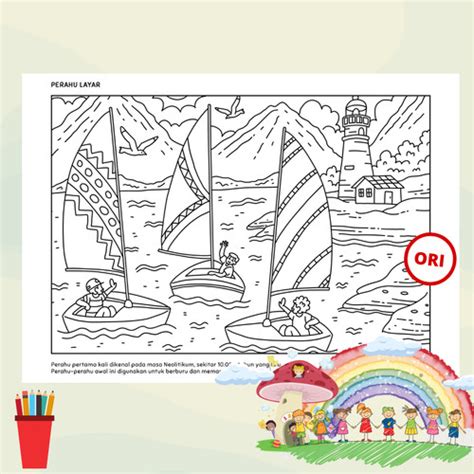 Jual Kertas Gambar Mewarnai A4 - Coloring Page - Perahu - Kab. Sleman ...