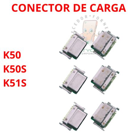 KIT 10 PEÇAS CONECTOR DE CARGA TIPO C LG K50s K51S CITYCELL COMPONENTES