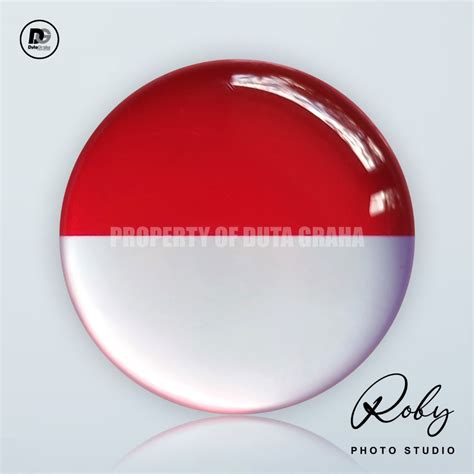 Jual Pin Resin Bendera Merah Putih Bulat Pin Bros Aksesoris Souvenir