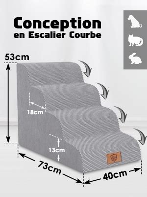 Myiosus Escalier Pour Chien Marches En Mousse Rampe Pour Chiens Avec