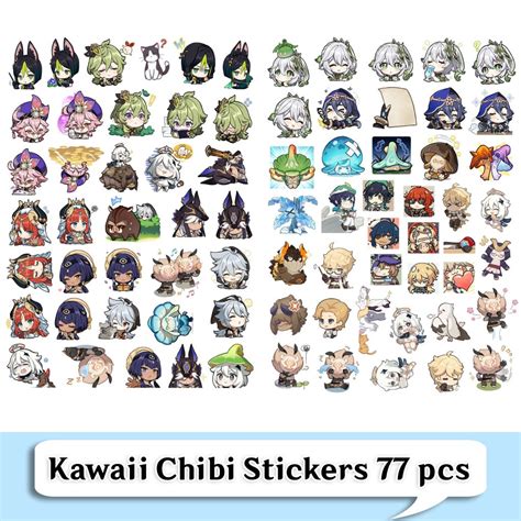 Genshin Impact Chibi Stickers Set F Pcs Genshinbox