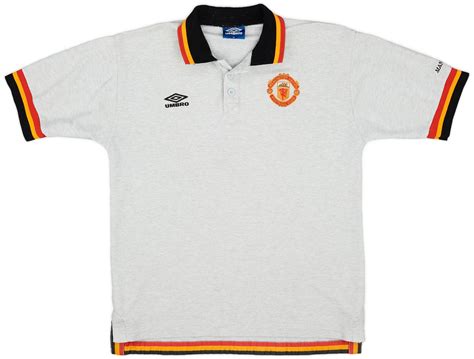 1998 99 Manchester United Umbro Polo Shirt 8 10 XL