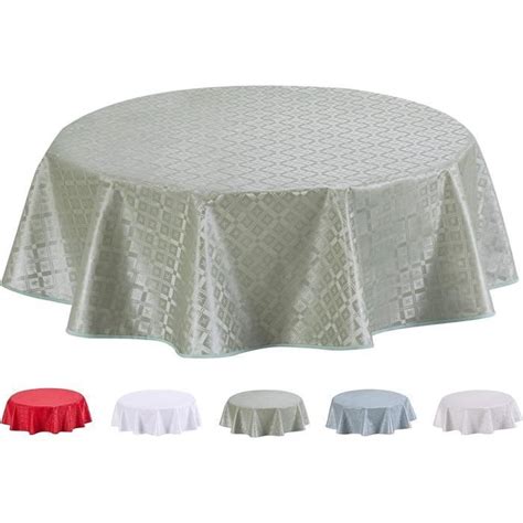 Liwi Nappe En Relief Toile Cir E Pvc Ronde Cm Vert Sauge