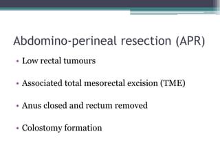 Colorectal surgery and stomas | PPT