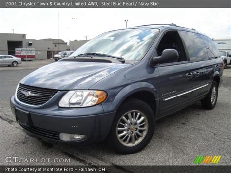 Steel Blue Pearl 2001 Chrysler Town Country Limited AWD Navy Blue